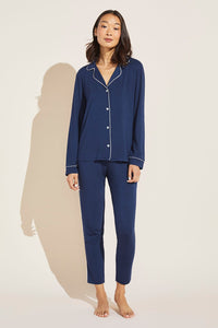 Gisele TENCEL™ Modal Tuxedo Slim PJ Set - Navy/Ivory