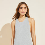Eberjey Elon Relaxed Rib Tank - Heather Grey