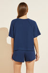 Blair French Terry Short Sleeve Top - Navy