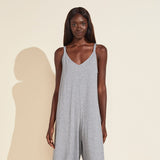Eberjey Charlie Pima Cotton Jumpsuit - Heather Grey