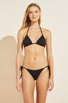 Nessa Textured Bikini Top - Black