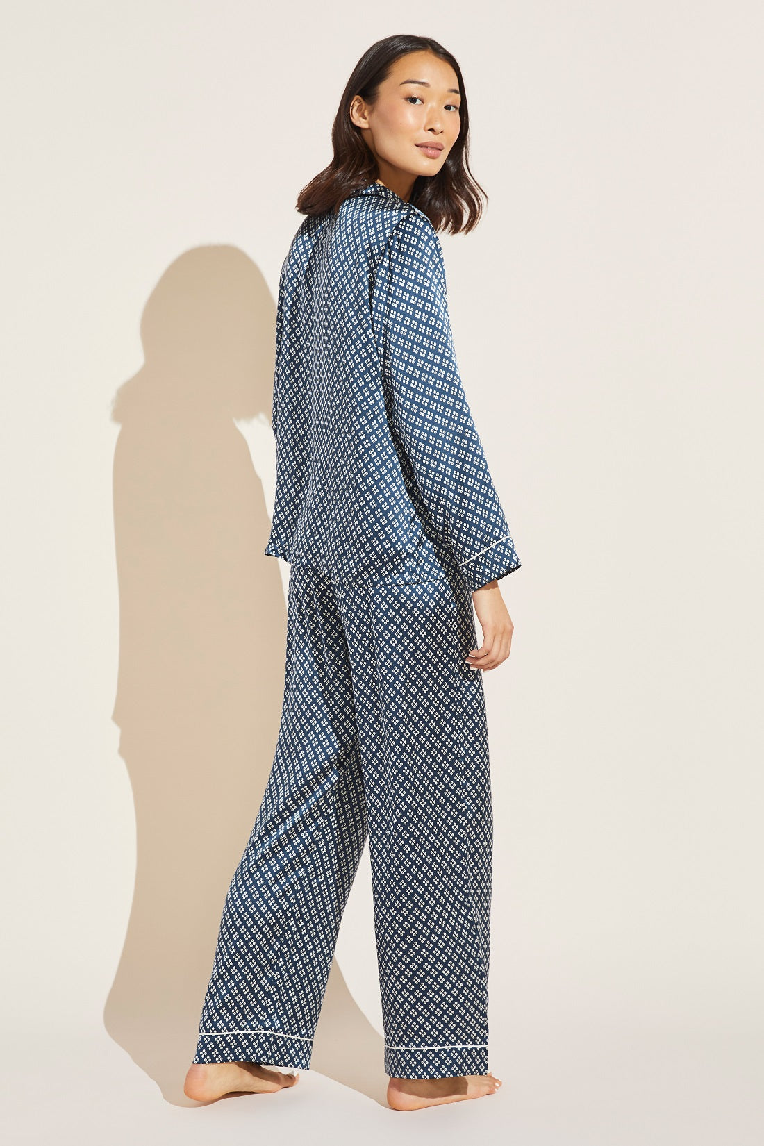 Kids' Navy Leopard Washable Silk Pajamas – Abroad Modern