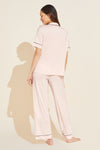 Gisele TENCEL™ Modal Short Sleeve & Pant PJ Set - Sorbet Pink/Black