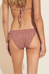 Sadie Printed Textured Bikini Bottom - Redwood/Sand