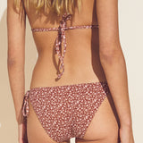Eberjey Sadie Printed Textured Bikini Bottom - Redwood/Sand