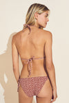 Nessa Printed Textured Bikini Top - Redwood/Sand