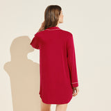 Eberjey Gisele TENCEL™ Modal Sleepshirt - Haute Red/Ivory