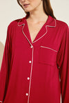Gisele TENCEL™ Modal Sleepshirt - Haute Red/Ivory