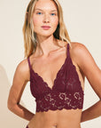 Model wears Naya Longline Bralette in Mulberry.