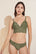 Model wears Naya Longline Bralette in Olive. 