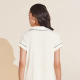 Eberjey Gisele TENCEL™ Modal Shortie Short PJ Set - Ivory/Navy
