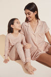 Kids TENCEL™ Modal Gender Neutral Long PJ Set - Animale Rose Cloud