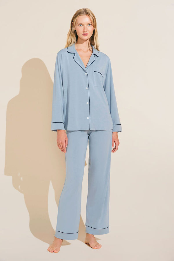 Gisele TENCEL™ Modal Long PJ Set - Ciel/Navy - Eberjey