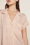 Gisele Printed TENCEL™ Modal Shortie Short PJ Set - Animale Rose Cloud/Ivory