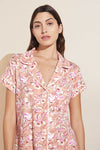 Gisele Printed TENCEL™ Modal Short Sleeve Cropped PJ Set - Fiore Rose Cloud/Ivory