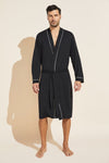 William TENCEL™ Modal Robe - Black/Ivory