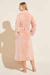 Chalet Recycled Plush Robe - Rose Cloud