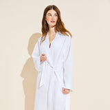 Eberjey Long Linen Robe - White