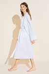 Long Linen Robe - White