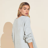 Eberjey Luxe Sweats Sweatshirt - Heather Grey