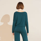 Eberjey Gisele TENCEL™ Modal Slouchy PJ Set - Evergreen/Ivory