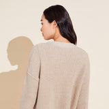 Eberjey Recycled Sweater Cropped Cardigan - Oat