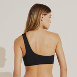 Eberjey Marion Textured Bikini Top with Buckle - Black