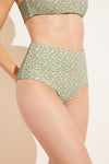 Dita Printed Textured Bikini Bottom - Pear/Ivory