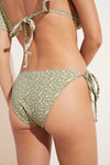 Sadie Printed Textured Bikini Bottom - Pear/Ivory