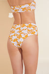 Dita Printed Textured Bikini Bottom - Mango/Lilac