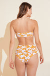 Summer Printed Textured Bikini Top - Mango/Lilac