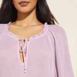 Eberjey Sofia Breezy Weave Cover-Up - Lilac