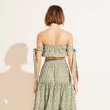 Eberjey Nolita Organic Cotton Voile Beach Skirt - Pear/Ivory