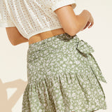 Eberjey Domi Organic Cotton Voile Beach Skirt - Pear/Ivory