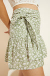 Domi Organic Cotton Voile Beach Skirt - Pear/Ivory